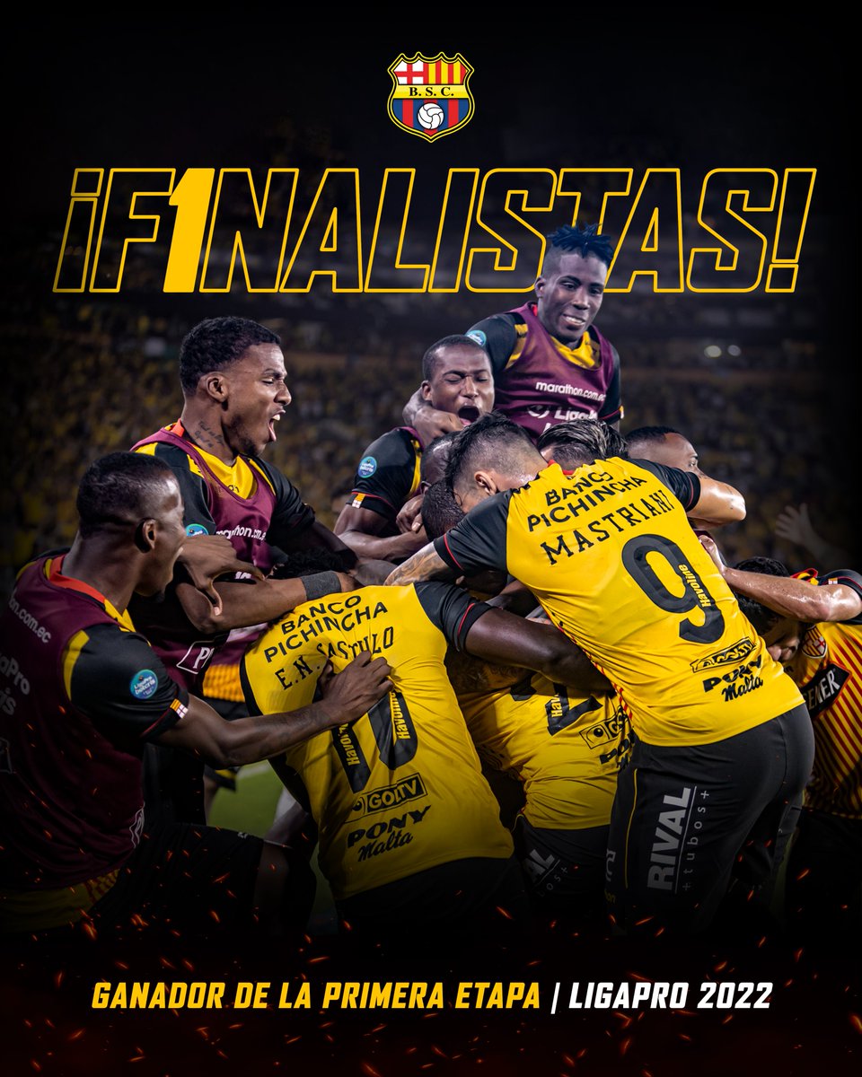 BarcelonaSC's tweet photo. ¡La primera etapa es amarilla! 💪🔥

Ahora se vienen 1.350 minutos más, donde debemos seguir siempre todos juntos... #VamosPorLa17!!!

#LigaProBetcris #VamosÍdolo 🟡⚫️ https://t.co/njDKYxJDVJ