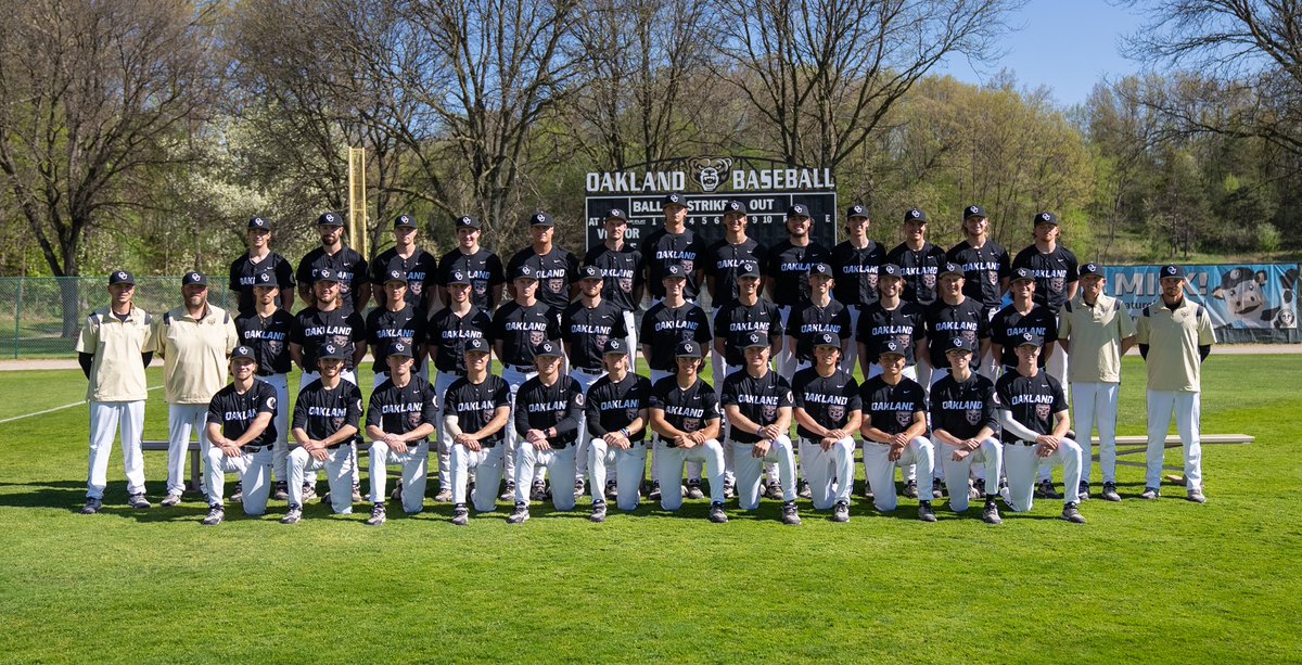 Love you guys. You’re the team that changed Oakland Baseball. 

D1 OU Records:
31 Total Wins
29 Regular Season Wins
First-Ever Over .500 Season
18 Conference Wins
2nd Place in Horizon League
HL Tourney Runner-Up

Thank You For Everything 🖤💛