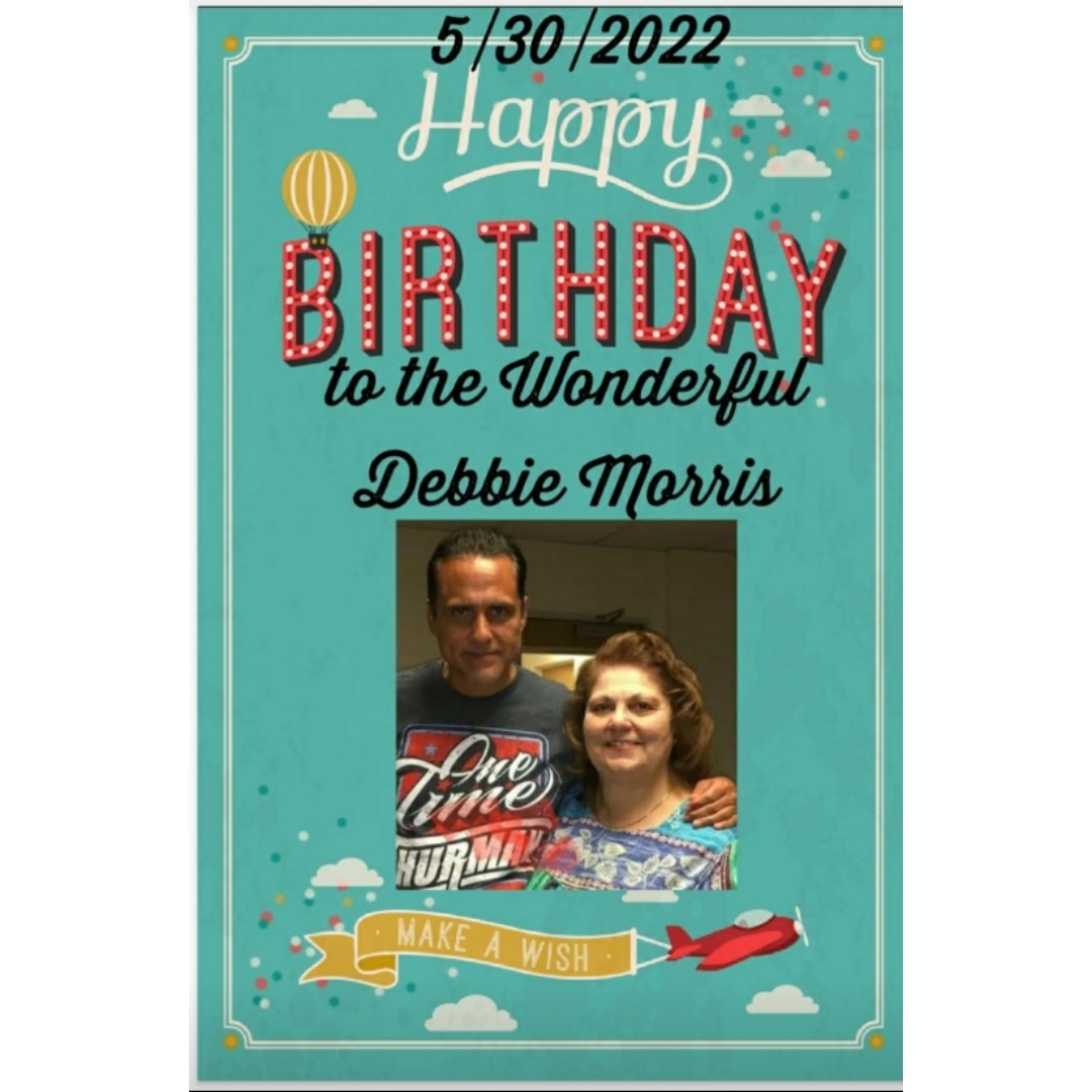 OfficialGHFC's tweet photo. Please wish the Amazing Debbie Morris, A Very Happy Birthday!🎂🎉🎊🎈#birthdaygirl #hugsandkisses #celebration 
#GHfanclub #fanclubpresident #officialghfc #teamghfc #ghfc #GeneralHospital #gh59 Please Retweet! https://t.co/upLwpqawqe