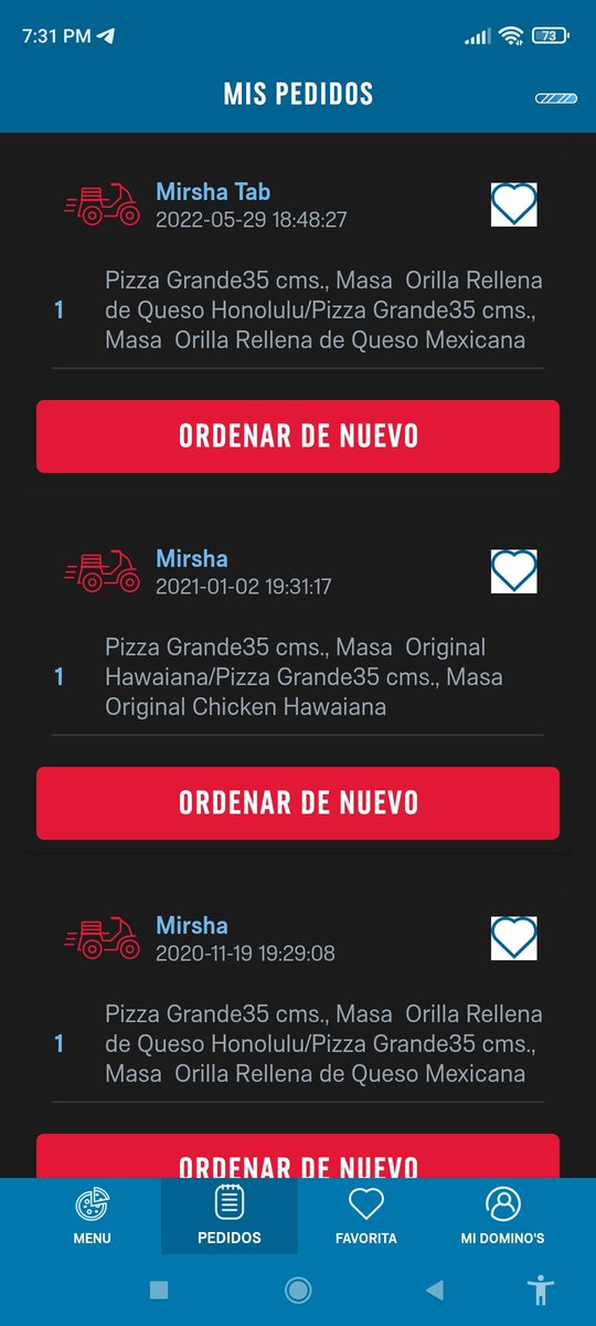 MirshaLecona's tweet photo. Buenas tardes, pedi una pizza en Dominos por la app y llego tarde además que no llego lo que pedi, aqui anexo evidencia, gracias https://t.co/ACAv3A4yyv