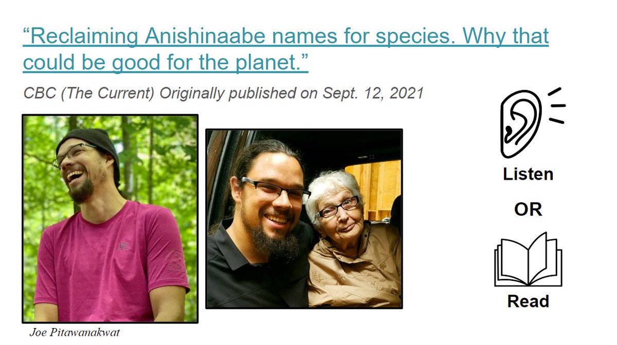 taughtbygiroux's tweet image. Last week in #SBI3U S used the work of Joe Pitawanakwat @TheCurrentCBC @NebulousNikki  @CBCQuirks and Robin Wall Kimmerer to deconstruct and challenge the Linnaean system of classifying species. Gathered valuable student voice for re-framing our learning about biodiversity