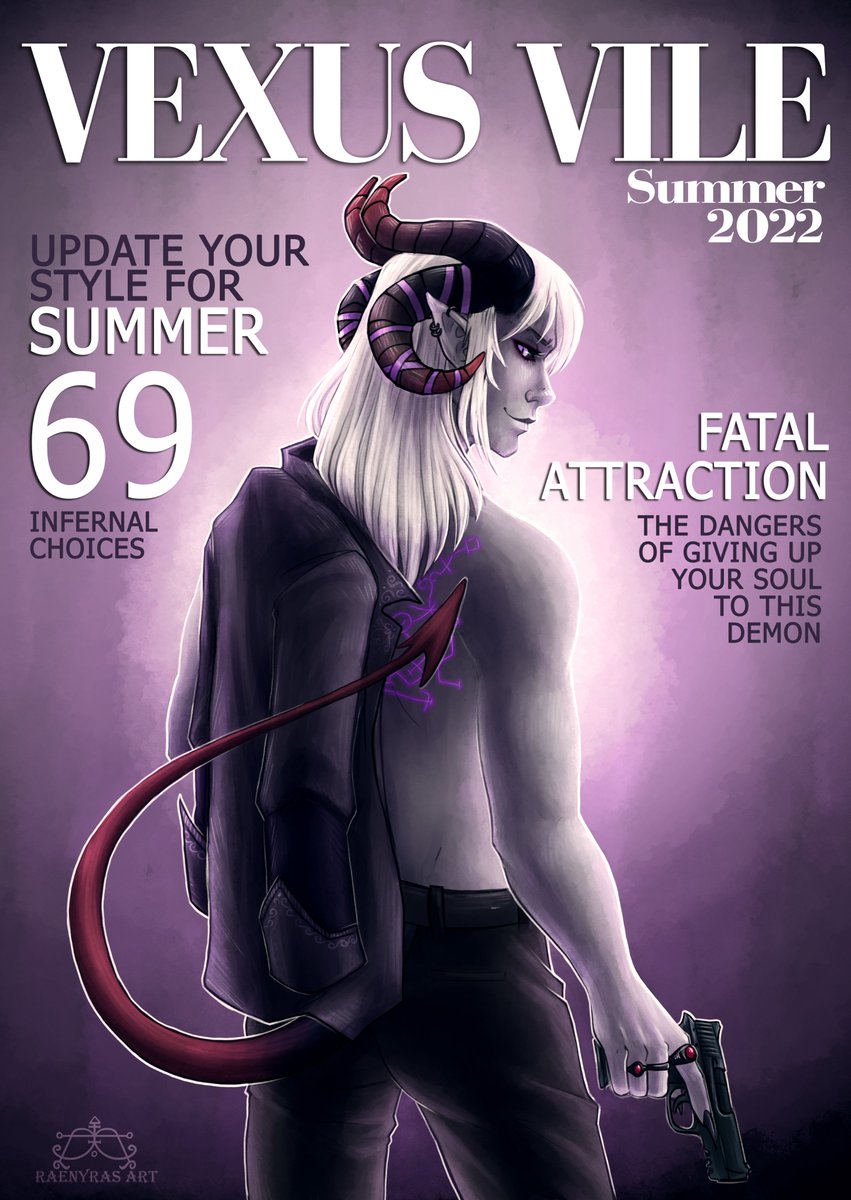 VexusVile's tweet photo. "We don't die..." He trailed off before looking over his shoulder with a sly smile. "We come back angry."
🎨: @/raenyras
Soft debut announcement 💜🖤💜
Summer 2022
#Vtuber #VtuberDebut #ENVtuber #VexusNexus https://t.co/PPrIOcLd56