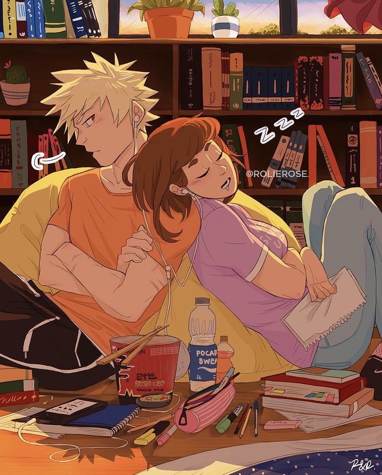 RolieRose's tweet photo. I heard it was kacchako day?? 💥💖 #kacchako #勝茶 Happy day to the best couple!! https://t.co/p04AtmYp2O