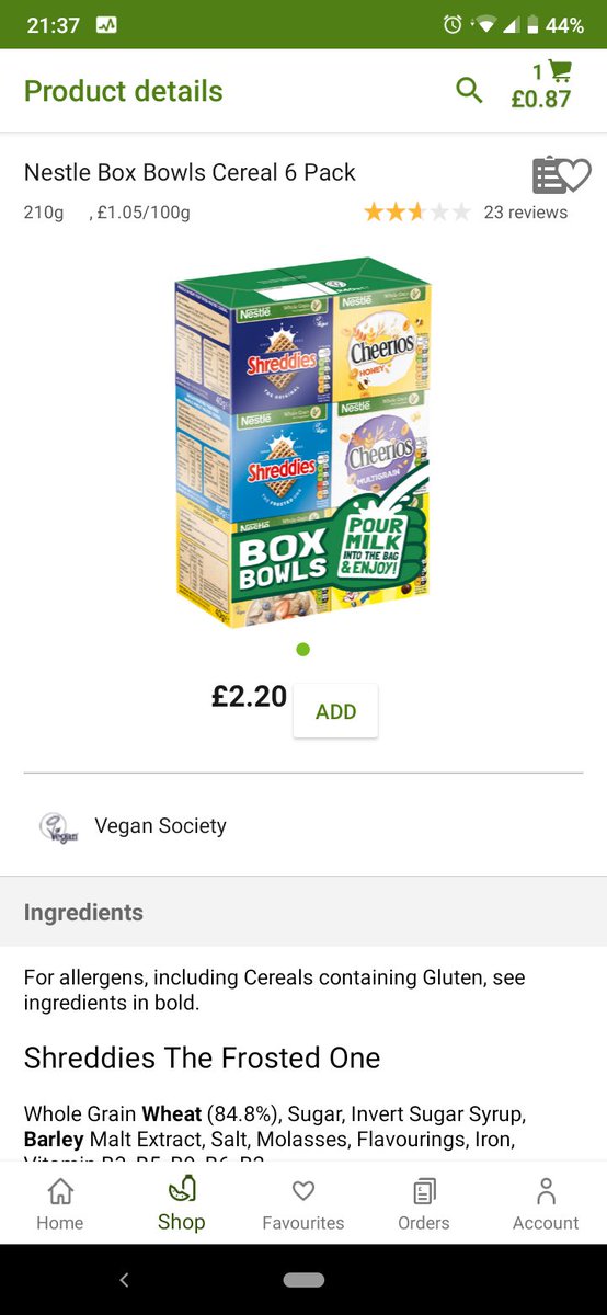 PaulineDelaney's tweet photo. @TheVeganSociety wondering if you're aware @asda have a @Nestle variety cereal pack marked with your logo but it contains honey? 🤦🏻‍♀️ https://t.co/kqPRHOUQKd