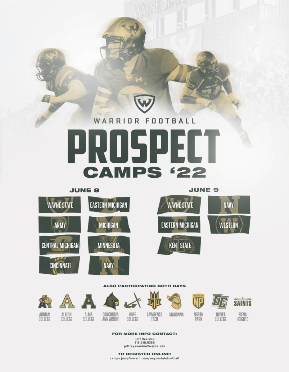 10 days 👀

SIGN UP TODAY ⬇️

camps.jumpforward.com/waynestatefoot…

#OneWarrior 🔰