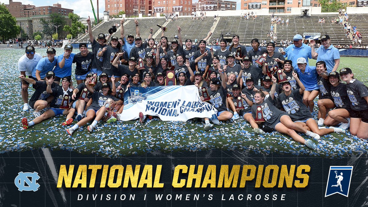 𝒫𝑒𝓇𝒻𝑒𝒸𝓉𝒾𝑜𝓃 🤌 @uncwlax is crowned the 2022 @NCAALAX national champions while remaining undefeated!! 🥍 #NCAAWLAX x #GoHeels