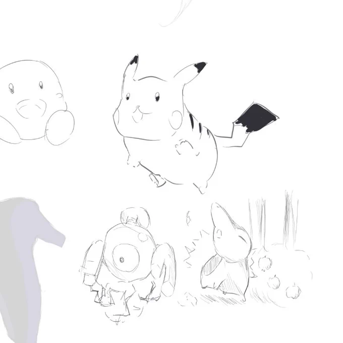 地獄のキャラクターうろ覚え一発書き大会やってる 