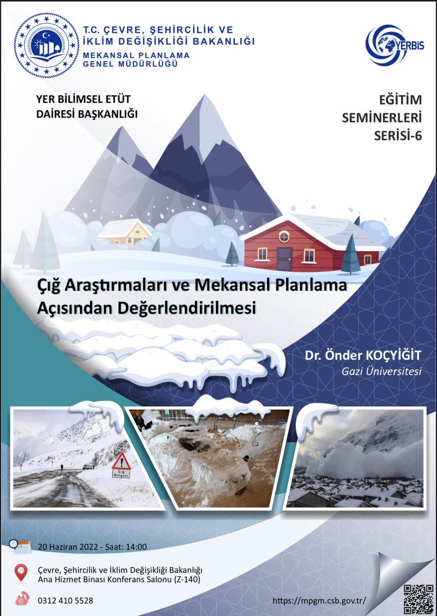 Mekansal Planlama Genel Müdürlüğü Yer Bilimsel Etüt Dairesi Başkanlığı Eğitim Seminerleri Serisi-6