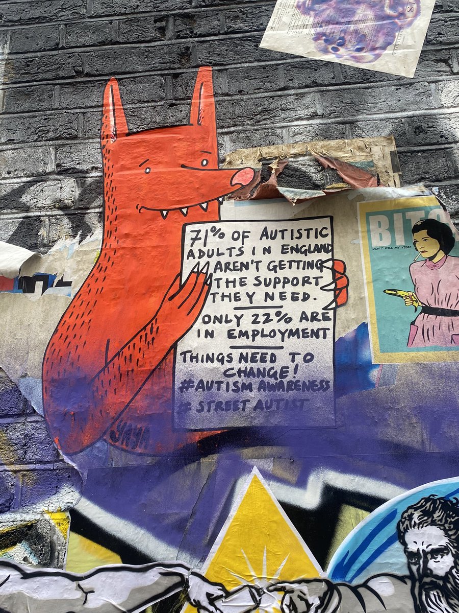 A friend of mine spotted this in London on Brick Lane. #ActuallyAutistic #AutisticArt #StreetAutist