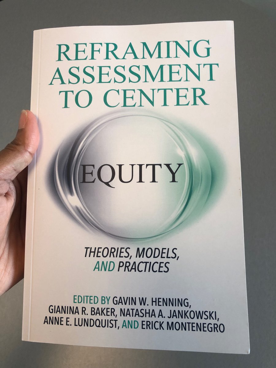 I’m excited to read this new book from @gavinhenning <a href="/DrBaker127/">Gianina Baker</a> <a href="/njankow/">Natasha Jankowski</a> <a href="/AnneELundquist/">Anne E. Lundquist</a> and <a href="/montenErick/">Erick.</a> ! Congratulations!! #ReframingAssessmentToCenterEquity