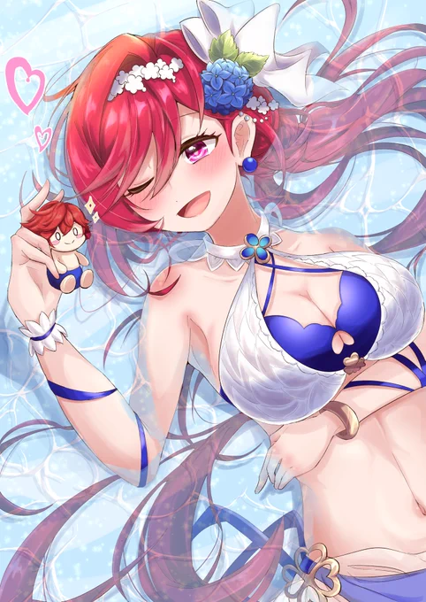 毎年なんだかんだ白猫の水着描いてるので、成長を感じるなどした 