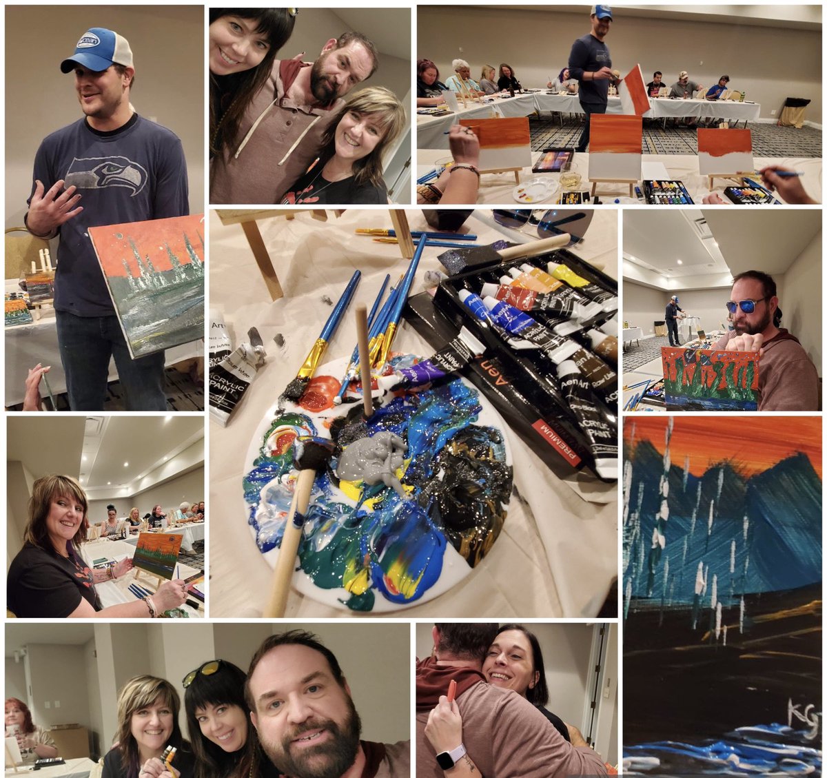 Painting class with @JeremyPalko 🎨 #ArtByPalko🌅🌲🌊🖌🖼was the best part of The Camp ❤️ besides #TWDFamily of course 🤗 <a href="/iowamamaof3/">𝓡𝓮𝓷𝓮𝓮 𝓛𝔂𝓷 𝓗𝓪𝓷𝓼𝓮𝓷</a> @NRPessa @thatsmyanthony