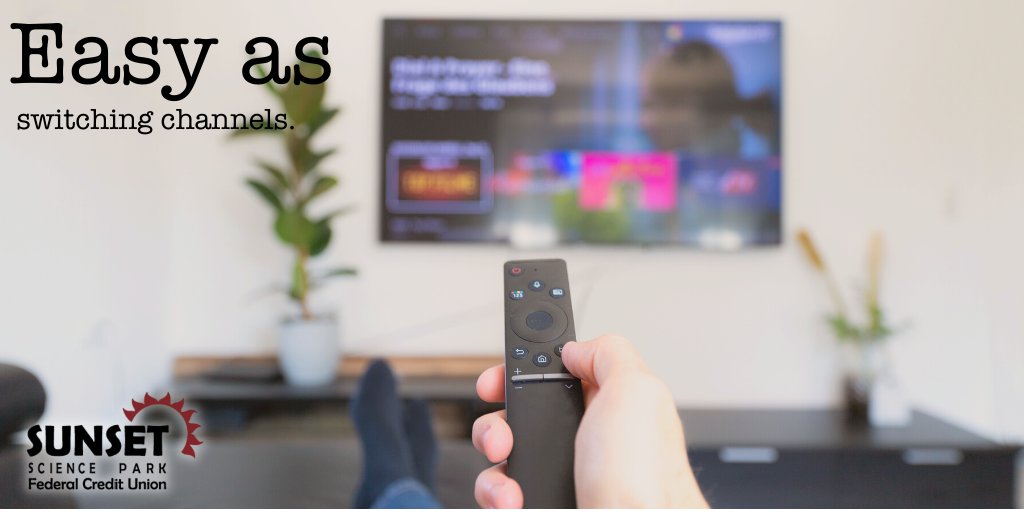 SunsetCU's tweet image. Switching to us from a bank is as easy as switching channels on the TV! 🔁  Check if you are eligible to be a member and experience the #CreditUnionDifference today! 🤩 

Learn more: bit.ly/3DTQxBE

#SimpleToSwitch #KeepPortlandWeird #DowntownPDX