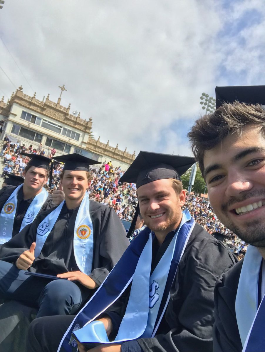 USDbaseball's tweet photo. Congrats to our James Sashin, Jack Dolak, Cody Jefferis, Max Jung-Goldberg, Camden Vasquez, Jake Reed, Garrett Rennie, and all the Toreros who graduated today! 🎓

#GoToreros https://t.co/xZMdxG0LC3
