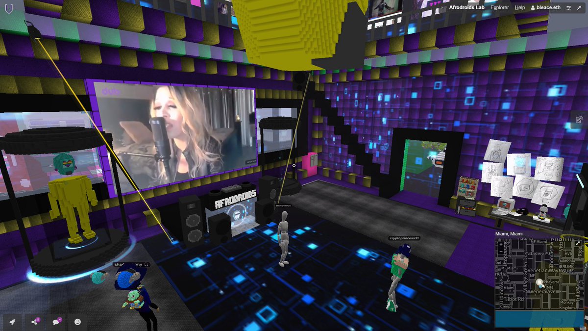 MetaPartyVibes's tweet photo. Sunday Funday MetaParty Vibes @AfroDroids @cryptovoxels watching @alibianchimusic and @SharkAnth0ny @dubDeFi #Dubfest Recap in the Metaverse! #MetaPartyVibes https://t.co/zSVZzALwOp