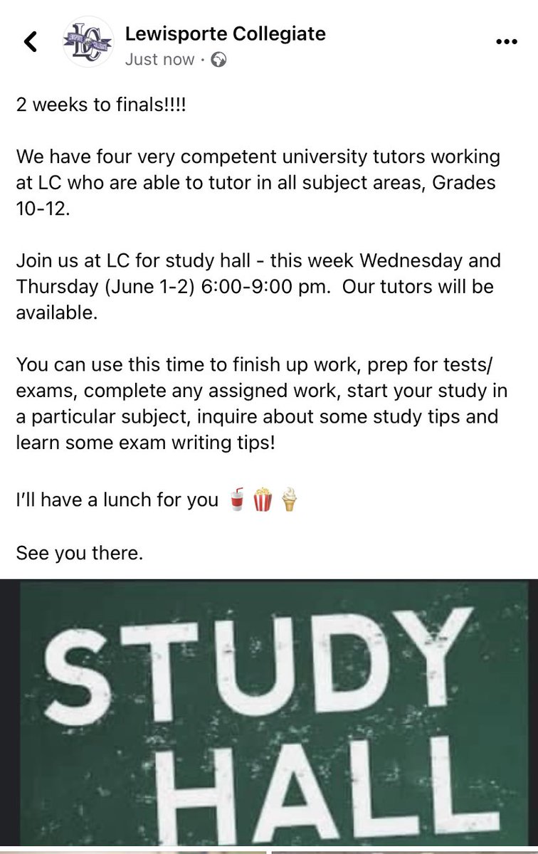 Join us at Study Hall this week!