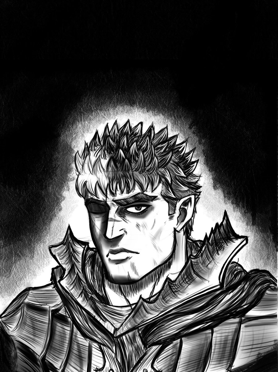 Green_IceDrink's tweet photo. Hello world I introduce myself with this drawing
I love guts and would gladly let him punch me in the face if it would make him feel better :)
#berserkfanart #griffithdideverythingwrong #ripkentaromiura https://t.co/v7SZgkI23L
