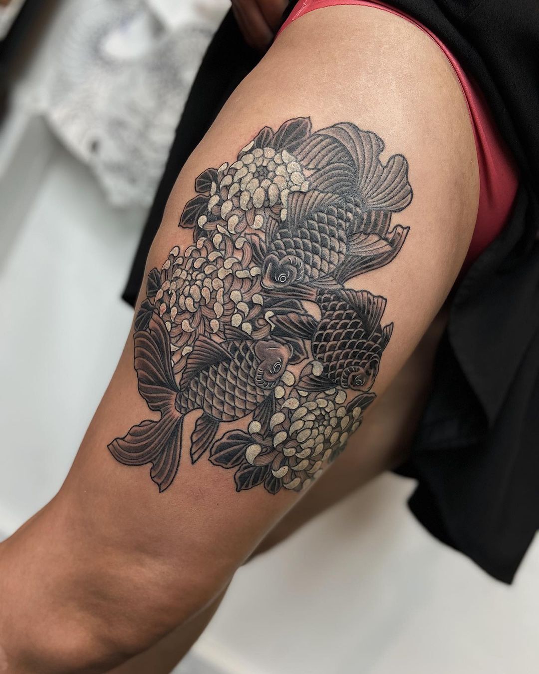 Tattoo Connect on X: Beautiful Japanese tattoo on upper arm sleeve tattoo  by wootattoo_1 at Authentink tattoo studio from Sydney   / X