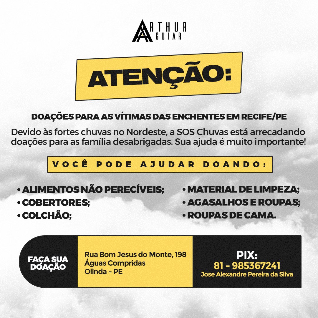 O estado do PE vem sofrendo com as fortes chuvas há dias. Mais de mil famílias precisaram sair de suas casas e ir para abrigos temporários, muita gente foi soterrada pela lama e tiveram suas casas destruídas e levadas pela água. 

Segue informações para que todos possam ajudar 🙏🏻