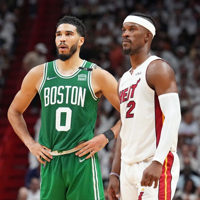 TheHoopCentral's tweet photo. Call it right now, which team wins tonight?

Miami or Boston. https://t.co/o4AtVZLiy1