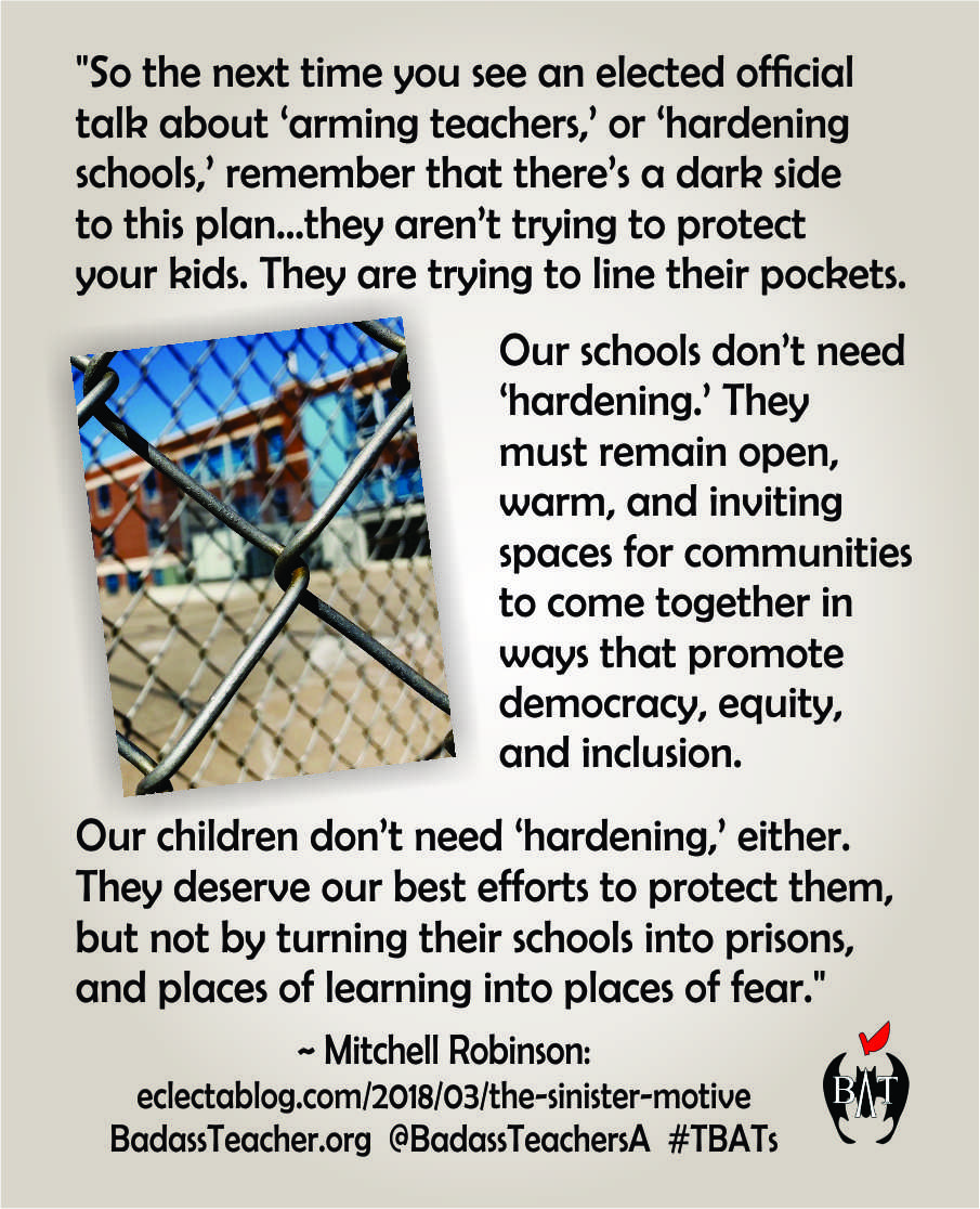 We've spent more than a decade locking down our schools, hardening them, forcing our kids thru traumatizing Active Shooter Drills & for what? School massacres are increasing. There are better solutions. #SensibleGunLaws #TBATs @VermontBATs @NHampshireBATs @BATs_DC @BATsDelaware