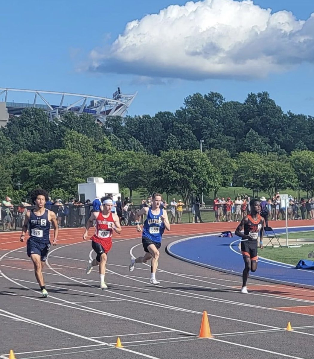THECalvertHigh's tweet photo. Calvert High’s Track Team had an awesome day at State’s. Boys came in 3rd and almost every qualifier scored 💙💛💙 https://t.co/V5YTCyZ7AZ