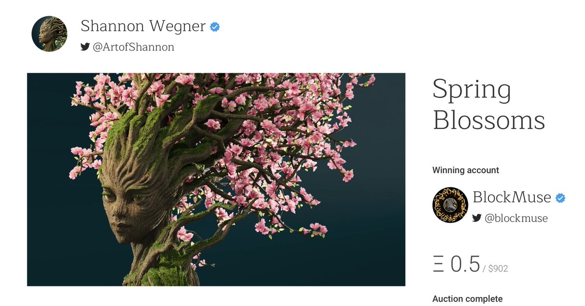 ArtofShannon's tweet photo. BOOM! 💥 Now it belongs to @blockmuse !!! 💚💚🙏🌸 Thanks so much. Also thanks to @AnnaNatter who was the one who invited me on to @KnownOrigin_io  And I can’t forget @BobbiBicker who got me to talk in spaces ☺️ https://t.co/cUd3I7kFa2