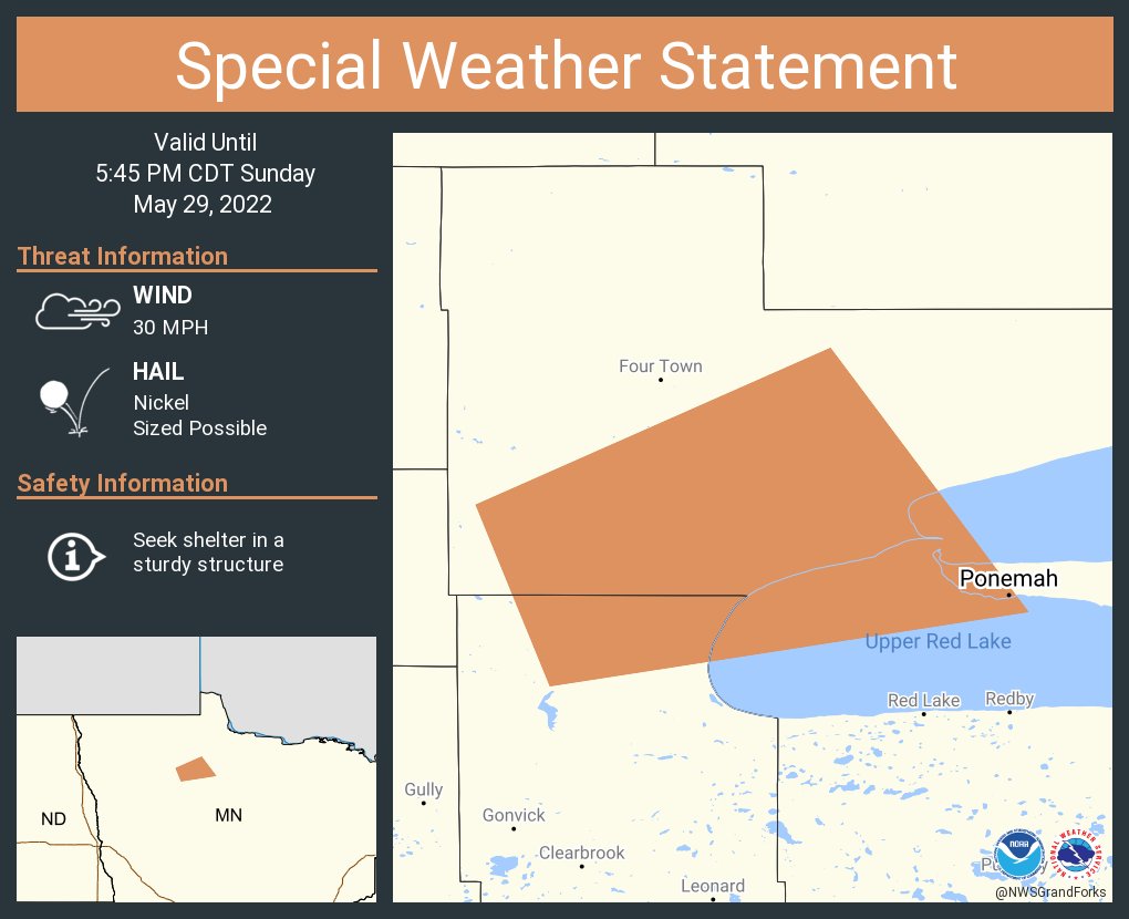 NWS Grand Forks on Twitter "A special weather statement has been