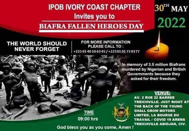 #BiafraHeroesDay 30th of May 2022
#Code0530.