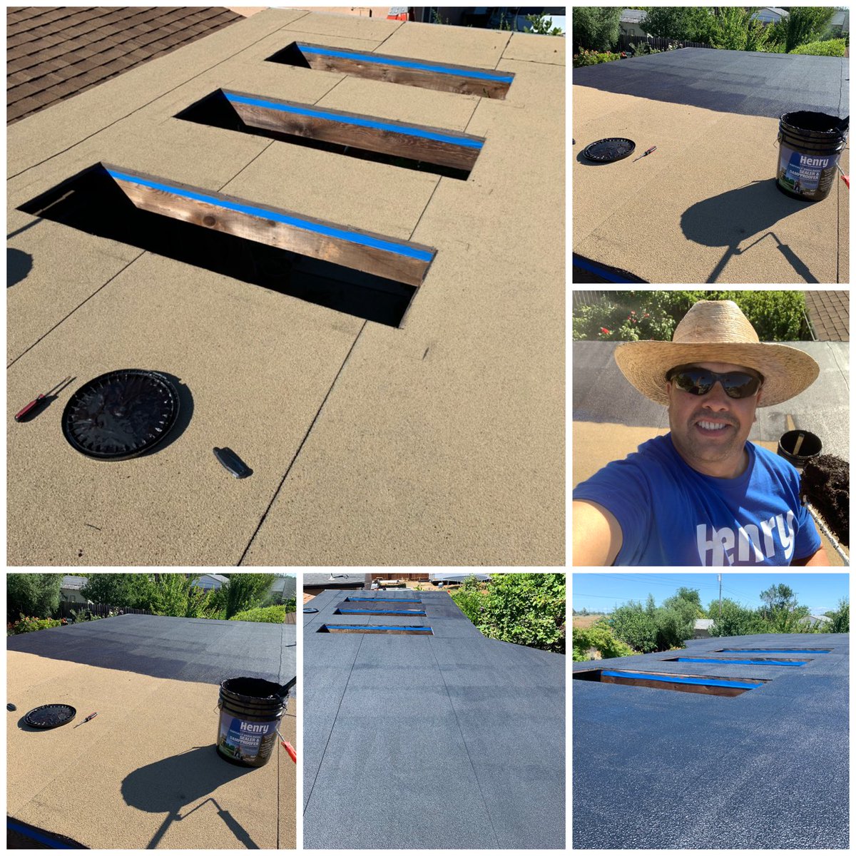 What a lovely weekend to start my Henry Roof Restoration project with #Henry 107 Asphalt Emulsion next #Henry 687 Enviro White. 
Call me if you have any roof restoration projects in #NorthCal.⁦@HenryProSales⁩⁦<a href="/sperryhenryco/">Scott Perry</a>⁩⁦@ZHenrysd⁩ ⁦<a href="/DDGage24/">Daniell Gage</a>⁩