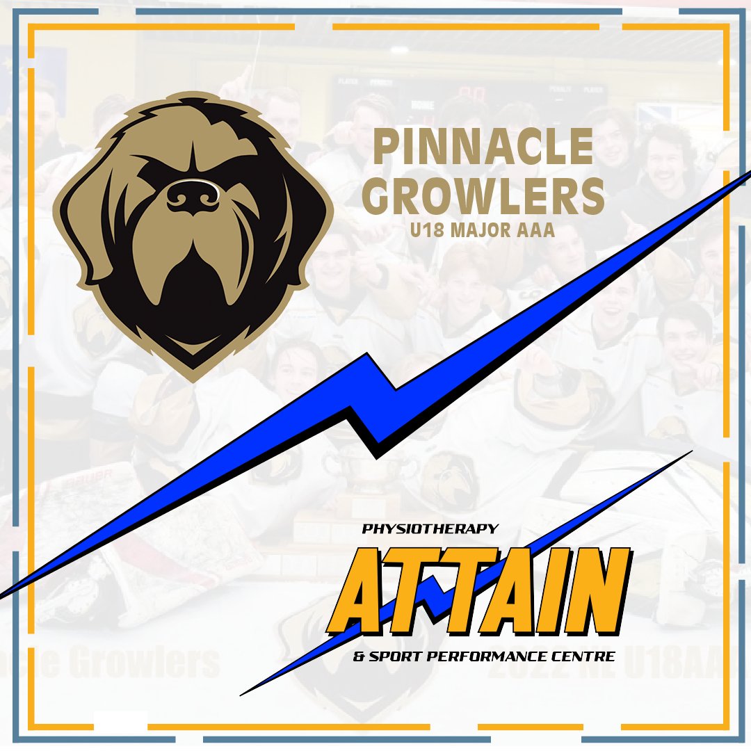 attainphysioSPC's tweet image. ⚡️ GROWLERS ⚡️ 

Attain Physiotherapy &amp;amp; Sport Performance Centre is proud to announce our affiliation with the Pinnacle Growlers Under 18 AAA Hockey Team for the 2022 - 2023 season!

Our Physiotherapist Jeff has served as team trainer/physiotherapist for the past season.