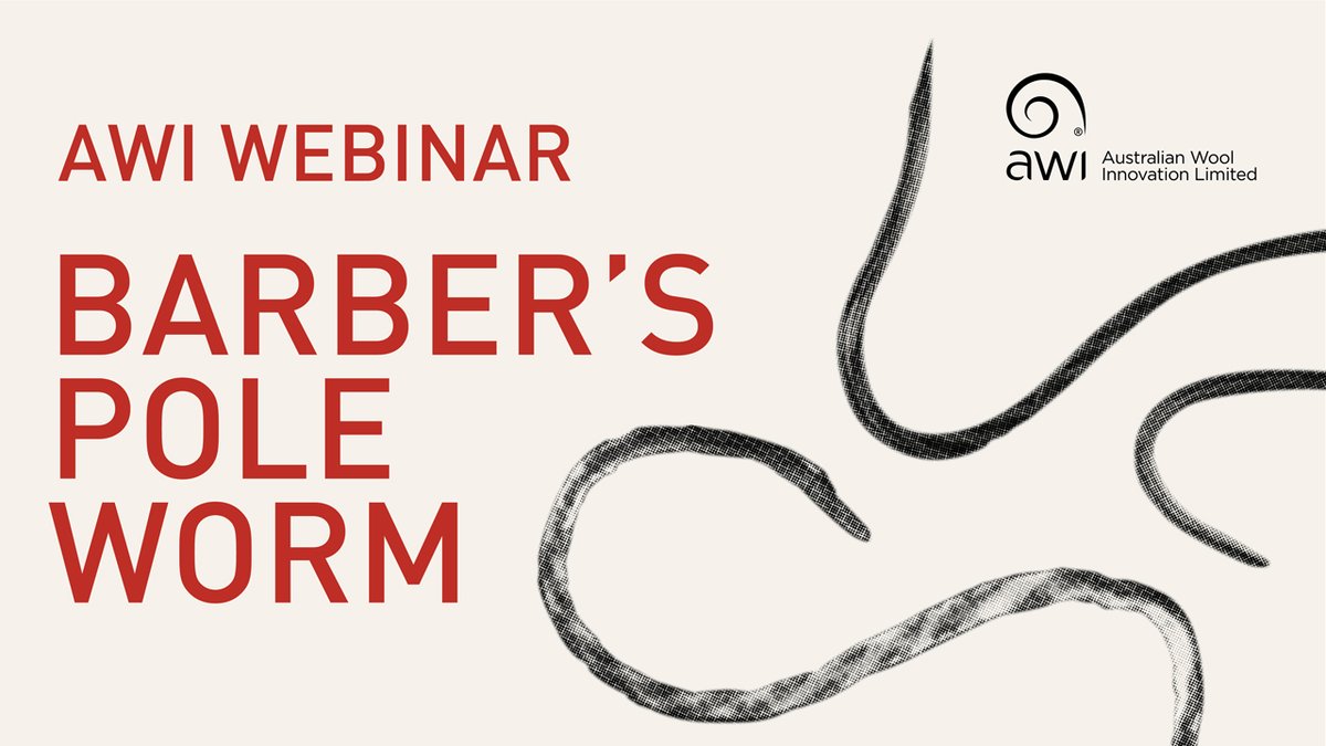 REGISTER NOW
Barber’s pole 🪱 webinar at 7 pm AEST today with Matt Playford, Brown Besier &amp; Ben Foster.
bit.ly/3wOT0Nj    
If you can't make it live, the recording will be sent to you at the end.
@sheepconnectnsw @SheepConnectSA @sheepconnect @sheepsback <a href="/meatlivestock/">Meat & Livestock Australia</a>