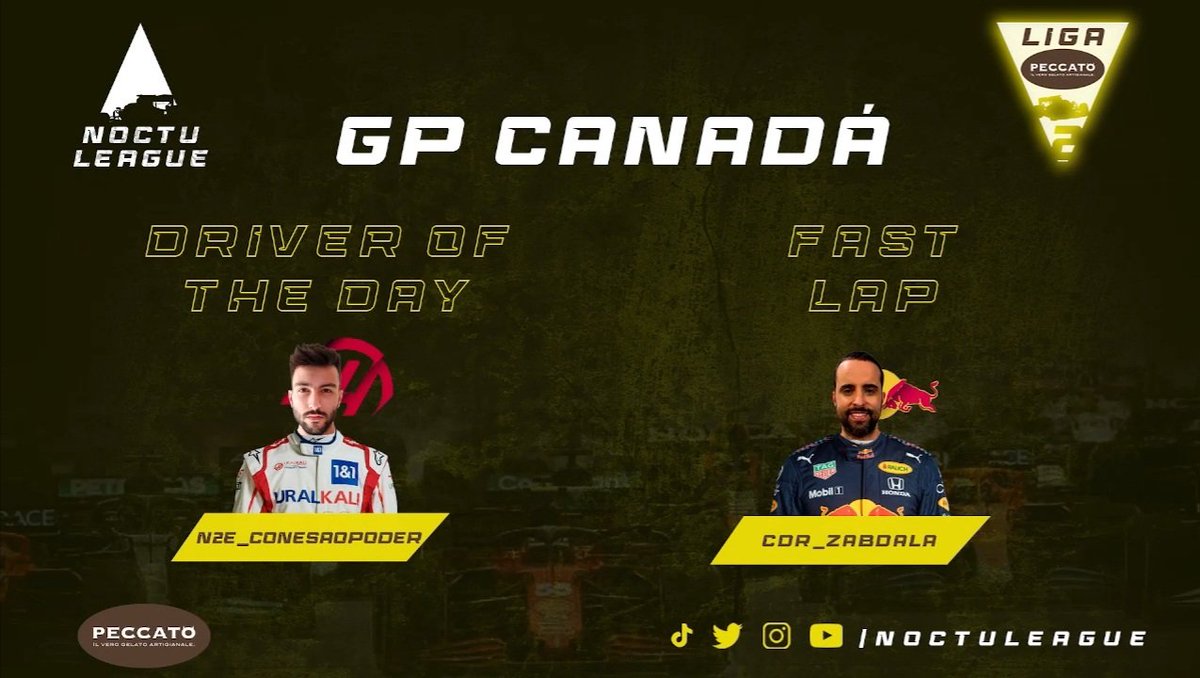 NoctuLeague's tweet photo. PÓDIO Liga 2 By PECCATO 

GTZ_TMJF1 numa corrida limpa sem penalidades leva a melhor sobre o campeão e goncalves_team!!

Podes consultar também o DOTD &amp; FAST LAP do GP CANADÁ! https://t.co/txFp5M2klx