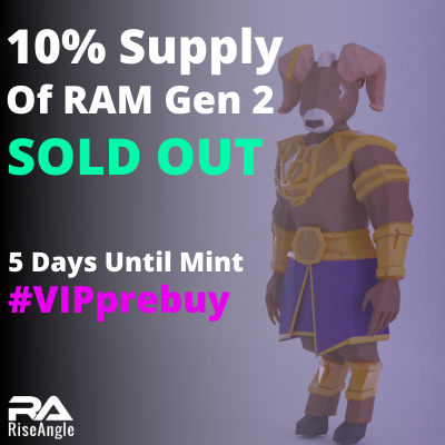 RiseAngleInc's tweet photo. Take advantage of our VIP Prebuy before it is fully sold out.
VIP Prebuy for RAM Gen 2 allows you to👇
✅Reserve your NFT in advance in our smart contract
✅Get a RAM Gen 2 at a discounted rate 💯
5 days until mint...
https://t.co/bXyHtaGFph
#VIPprebuy #RAMGen2 https://t.co/yOVq9F7iEN