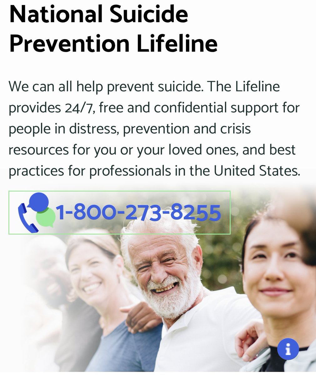 1-800-273-8255 Suicide Prevention Hotline. Call if you need to. #TheFirstLady