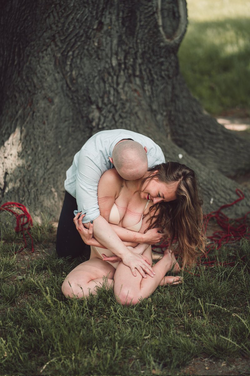 BorgRadek's tweet photo. Moment of pure happiness. As a rigger best jewellery you can give are beautiful ropemarks and enjoy how happy and beautiful made her. Captured by @LukasnPhoto #2022 #radekborg #ropelife #ropelove #ropemarks #aftercare #shibari https://t.co/tlbY8tdHlD
