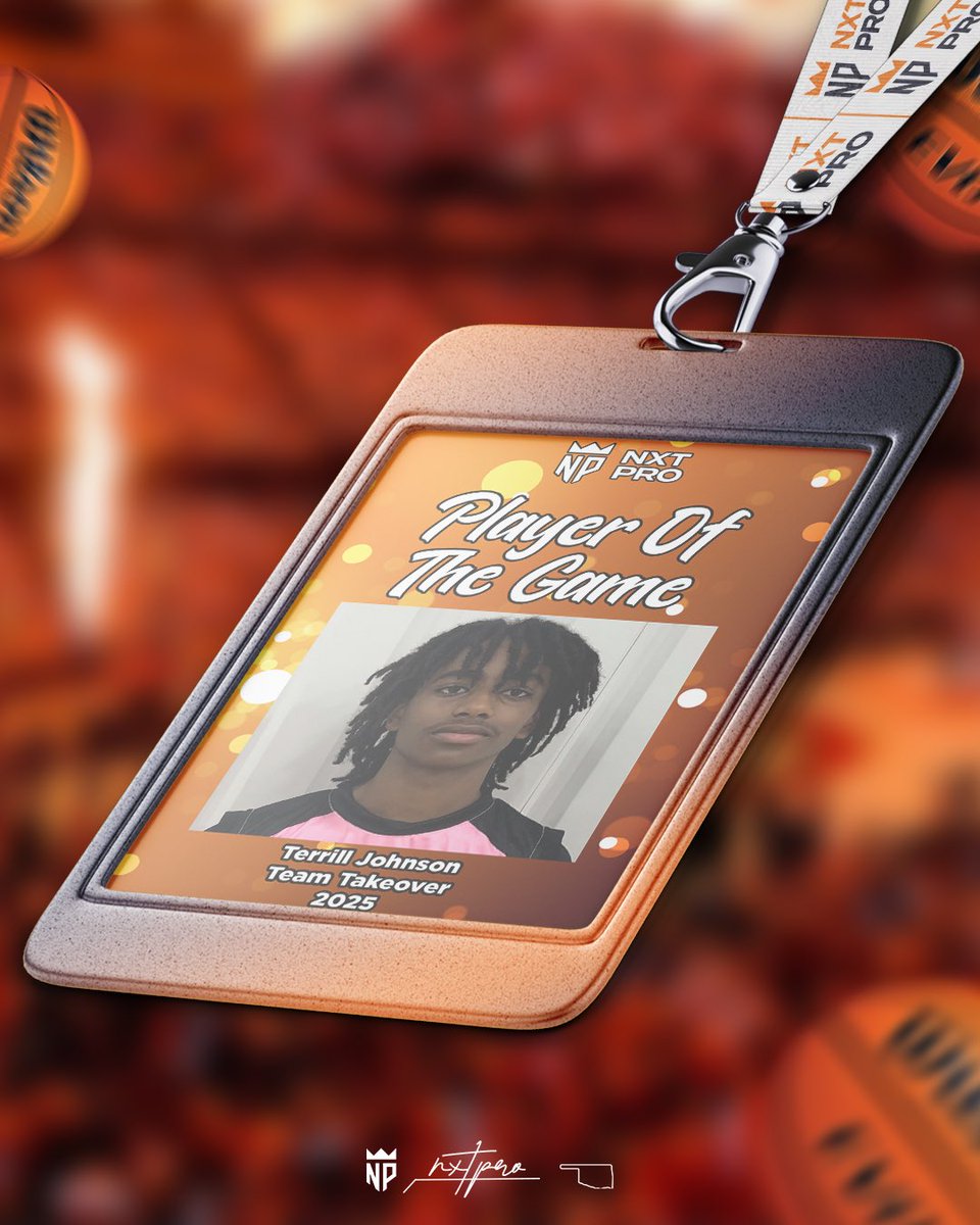 🚨 Player of the Game 🚨 

Terrill Johnson 
Team Takeover 
2025

<a href="/teamtakeover22/">OkcTeamtakeover22</a>
#NXTPRO