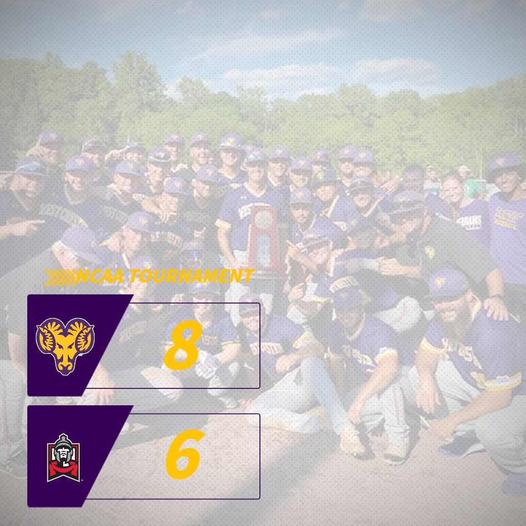 BASE: Golden Rams win! West Chester storms back from a 6-2 deficit to earn an 8-6 victory over ESU and the Atlantic Region Title-its first since the 2017 season! Full story and much, much more to come!

#ramsup
