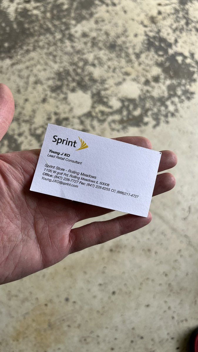 While cleaning out my old stuff from my parents, I found this……whoever made this card for me was clearly not good at it.  #ThrowBack #Sprint