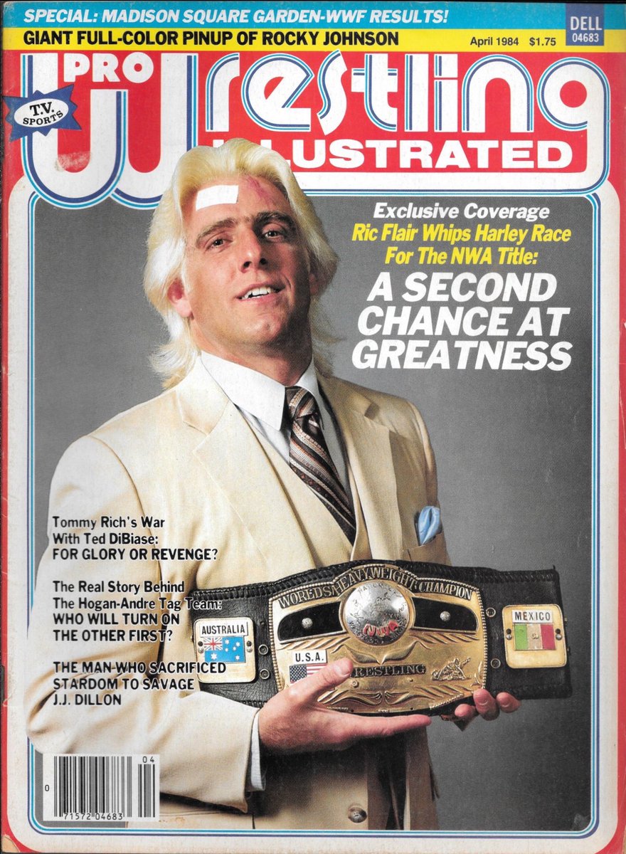 Pro Wrestling Illustrated April 1984 #PWI #RicFlair, image size:880x1200