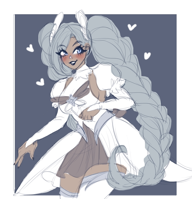 White Star Sona fanart of the amazing artist <a href="/777ELS/">ELS</a>  It was love at first sight 😍😍 I rarely post sketches but I loved this version of Sona✨💛 so so much that I had to draw her as fast as possible, once I can I´ll finish her, go follow the artist  original in the replies 🥰💫