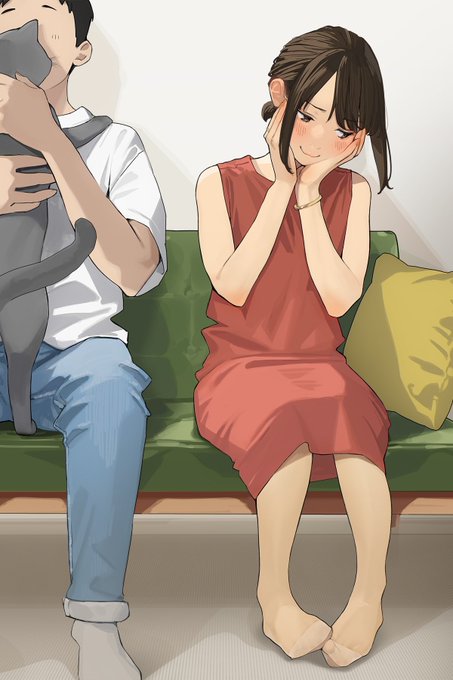 （どうしよう…彼がうちにいる……これは…おうちデートというものでは…？実質恋人なのでは…？） https://t.co/ahXNyFAm5i