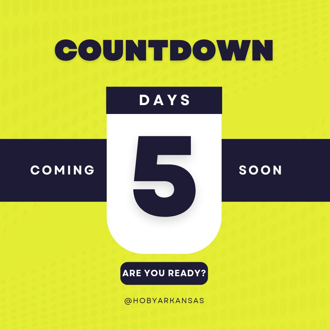 HOBYArkansas's tweet photo. 5 days till #hobyarkansas!! Are you reading to have a #jamminsession with HOBY AR? let's #rockoutwithHOBY https://t.co/XxG6cWtJd2