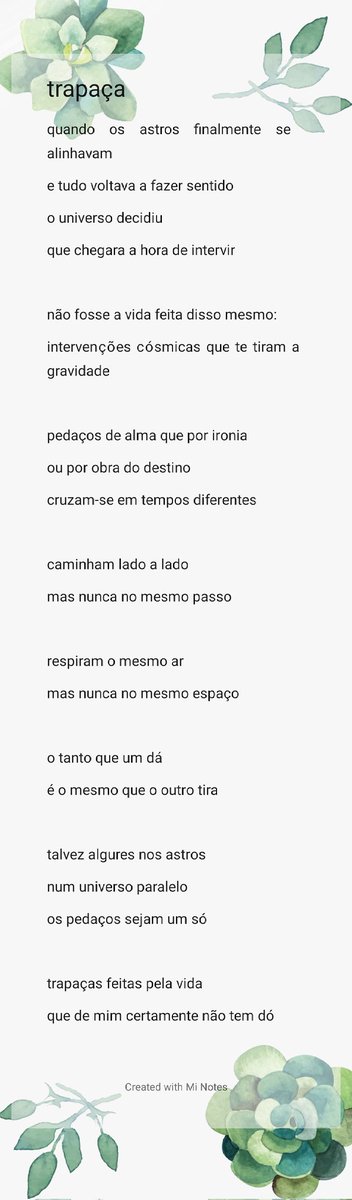 talvez faça sentido a mais alguém (?)