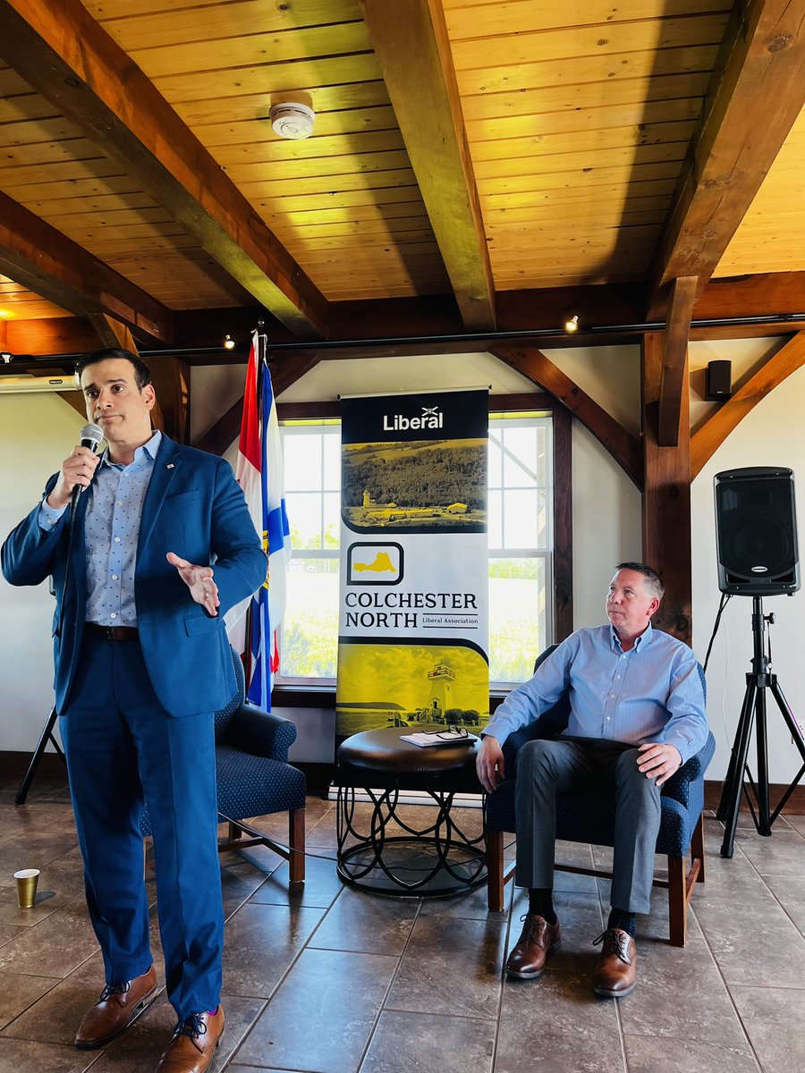 MerlynDSmith's tweet photo. What a pleasure it was to host both @AngelaForNS and @zachchurchill today for our sold out @CNorthLiberals Leadership Candidate Forum. 

Some fantastic and productive discussions about how we must work together toward the authentic renewal of @LiberalPartyNS. #nspoli #cdnpoli https://t.co/9zFzZT8RqL