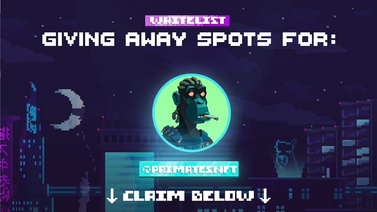 Enter the jungle 🐵🌿

Giving away 5 WL spots for <a href="/Primatesnft/">Primates🌿</a> !

To enter:
1⃣Follow <a href="/Llamaverse_/">Llamaverse</a> &amp; <a href="/Primatesnft/">Primates🌿</a> 
2⃣Tag Your Friends (more tags = more entries)
3⃣Like &amp; RT this post

Good luck!

Disclaimer: Llamaverse was given WL spots for this project - DYOR