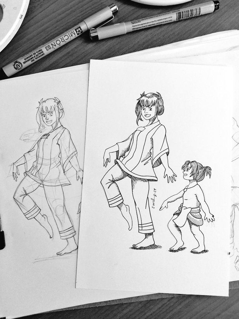 carol_y_24's tweet photo. Mi último dibujo entintado.

A este dibujo le tengo mucho cariño, solo de verlo me siento alegre. La hermandad, el cariño y la lealtad entre ellos. 
#OnyxEquinox #OnyxEquinoxS2 @Crunchyroll @crunchyroll_la @sofiaealexander #OEquinox https://t.co/tKXI8EnO2x