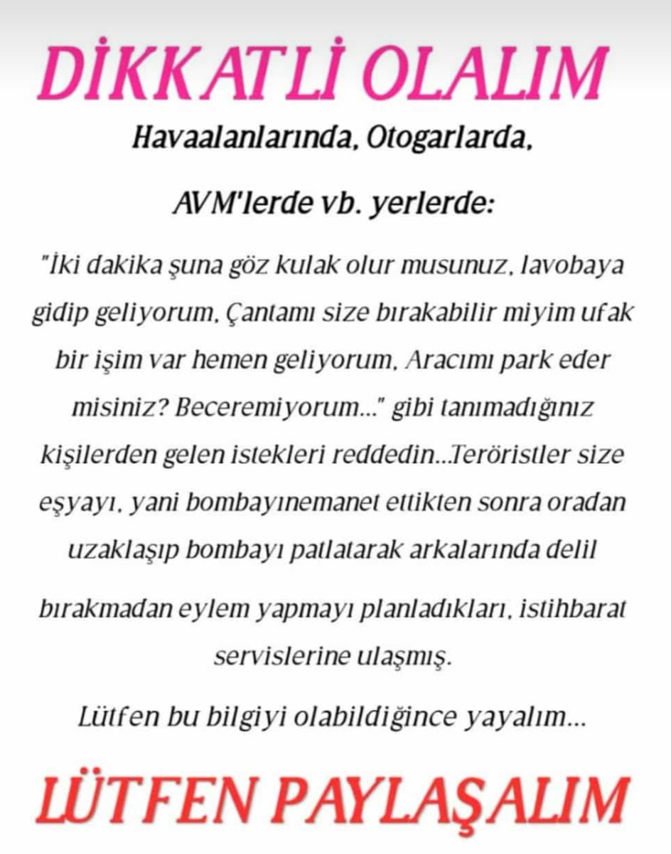 EGM Bildirisidir. 
Yayalım Bilinsin.