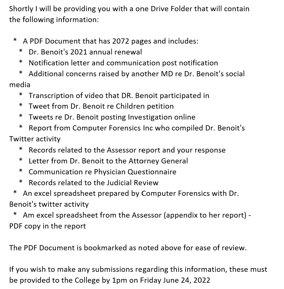 MDinCanada's tweet photo. The College of Physicians and Surgeons of Ontario has indicated that I will have less than one month to review and respond to a two-thousand page submission they are making regarding my use of Twitter. 

I read quickly but this seems a little over the top. https://t.co/jy9ODq59c0