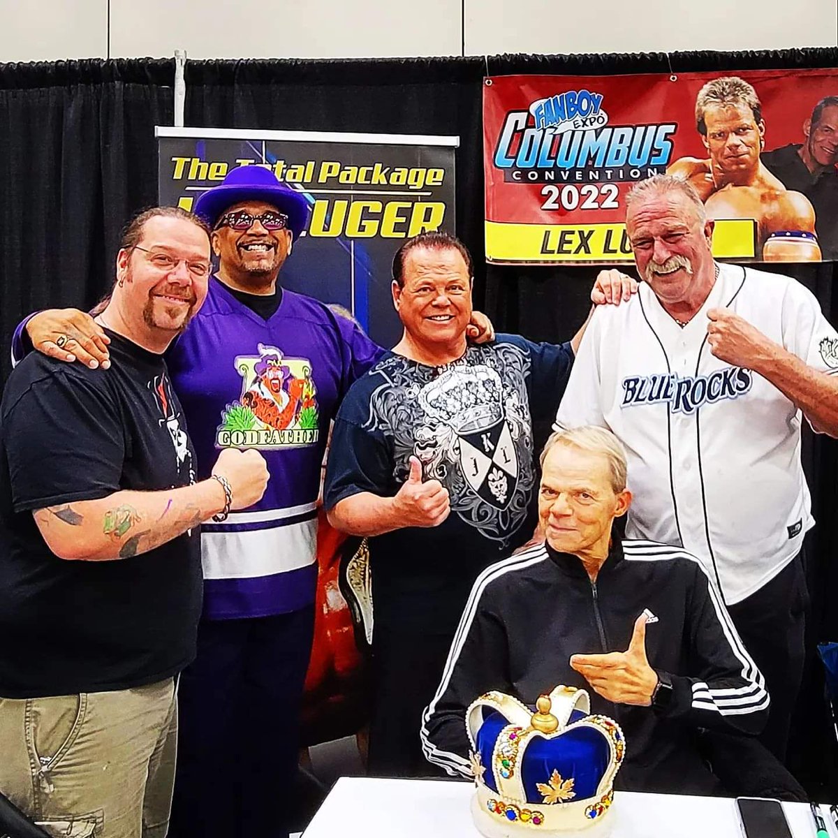 norm_lilly's tweet photo. Had a damn good time with these fellas this weekend! @GenuineLexLuger @JerryLawler @JakeSnakeDDT #lexluger #thegodfather #jakethesnakeroberts #fanboyexpo #wwe #wwehof #wwehalloffame #wcw #legend #convention https://t.co/qlgQWlZCio